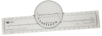 Zambuph Righello rotante portatile, righello di precisione per calcoli rapidi e precisi, leggero e resistente all'usura. rotante per plotter da ingegneria.