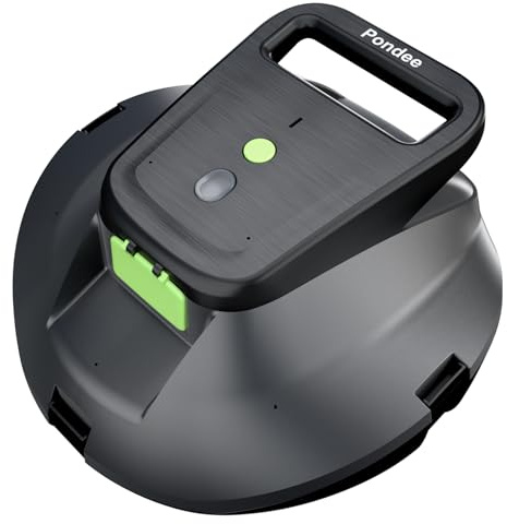 Pondee (Upgrade 2026) X1 Robot Piscine sans Fil, Aspirateur Piscine Hors Sol avec 120 Min Autonomie, Stationnement Automatique, Recharge Rapide 2,5h, pour Piscines Hors-Sol et Enterrées jusqu'à 80 m²