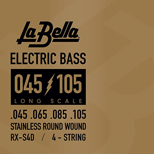 La Bella Strings »RX SERIES STAINLESS STEEL - RX-S4D - E-BASS« Corde per Basso Elettrico - Stainless Steel - 045-105