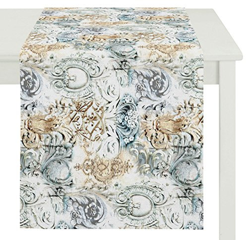 Apelt Läufer, Baumwolle, grau/beige/Creme, 48 x 140 x 0.2 cm