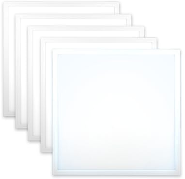 Xtend EcoLight 5x LED Panel 62x62 Neutralweiß 5000K 36W 4320lm inkl. Trafo Rasterleuchte flimmerfrei Slim Alu Deckenleuchte Netzteil PLs3.0