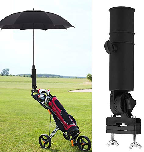 Yuehuamech Golf Trolley Umbrella Holder Universal Umbrellas Stand for Wheelchair/Pushchair/Rollator/Pram Parasol/Bike/Buggy/Fishing/Rollator