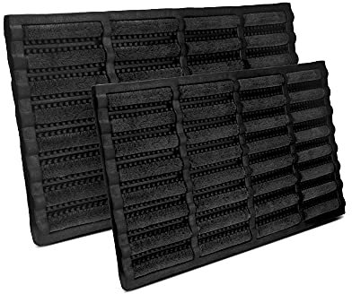 Entrando Gummi Fußmatte Kokos Schwarz 40x60 cm – kompakter Türvorleger für außen – Fußabtreter Outdoor rutschfest – Bürstenmatte für Flur, Haustür & Camping