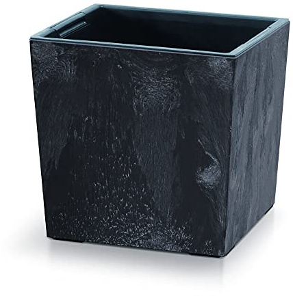 Prosperplast Maceta 2 en 1 con Inserto, Maceta para Hierbas, de plástico, 29,5 cm x 29,5 cm x 29 cm (Antracita)