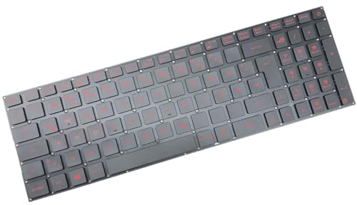 T-ProTek DEUTSCHE - Tastatur Keyboard Rot Beleuchtung kompatibel für Asus ROG Strix GL502VS