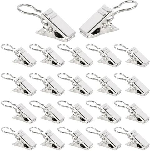 150 Stück Gardinen Clips, Vorhang Clips mit Haken, Edelstahl Kleine Gardinen Klammern, Duschvorhanghaken Clips, Multifunktionale Vorhang Klammern für Schlafzimmer Badezimmer Heimdekoration