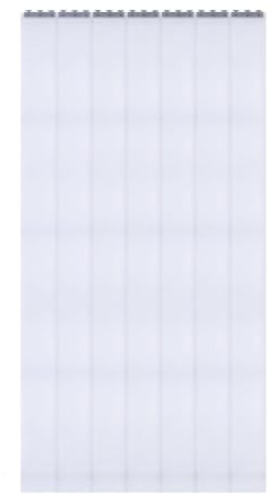 Loohacp Tende lamellari in PVC trasparente 200 x 18 cm + kit di supporti per magazzini, fabbriche, supermercati, impermeabili, pratiche e robuste