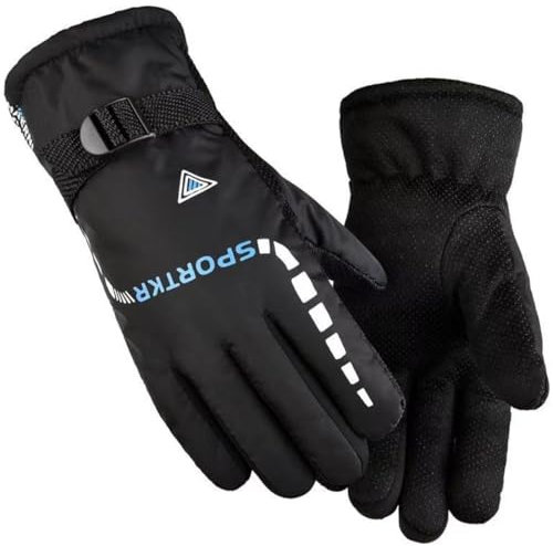 Guantes de invierno impermeables，Guantes de esquí Guantes Hombres Mujeres，Guantes cálidos con aislamiento para correr esquí senderismo moto ciclismo