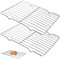 Jinsion 2 Pieces Wire Cooling Rack, 31 X 20 cm Baking Cooling Rack, Grill Oven Rack, Cooling Rack Grid, Wire Rack Baking Tray, Small Rectangle Oven Rack for Cooking, Roasting, Grilling, Drying