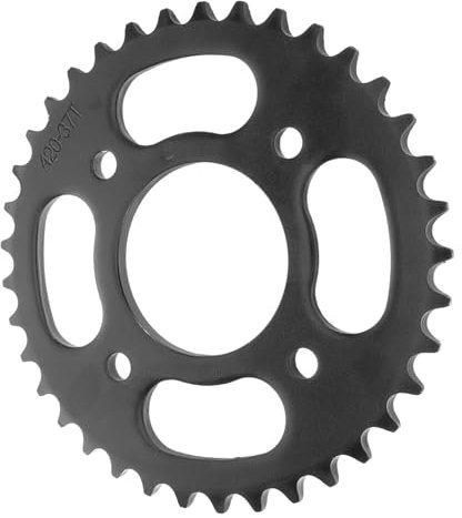 JECOMPRIS 37 Chain Sprocket Throttle Radio Steel Rear Sprocket Valve Go Kart Engine Go Cart Clutch Flyer Clutch for Go Kart Chain Rear Sprocket Motorcycle Rear Wheel Sprocket Metal Black