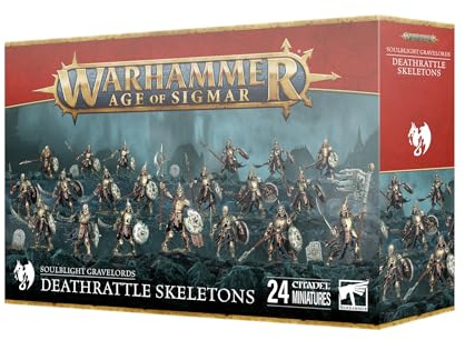 Games Workshop - Warhammer - Age of Sigmar - Soulblight Gravelords: Deathrattle Skeletons (2025 Edition), Grey