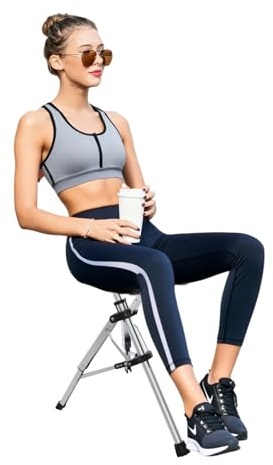 MIUKYUI Bastón plegable con asiento de aluminio, capacidad de carga de 120 kg, peso ligero, 1,24 kg, para personas mayores y actividades al aire libre, movilidad diaria, ancianos (negro)