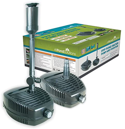 AllPondSolutions FPP-5000 Fountain Pond Pump Submersible with Fountain Attachment for Outdoor Garden, 5000 Litre/Hour Flow Rate