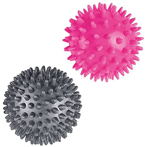 2 Palline a Riccio,7cmPalla Massaggio ​Piedi.Palla massaggiante gli sport per alleviare lo stress Perfette per Recupero Muscolare, Schiena, Gambe, Piedi, Mani