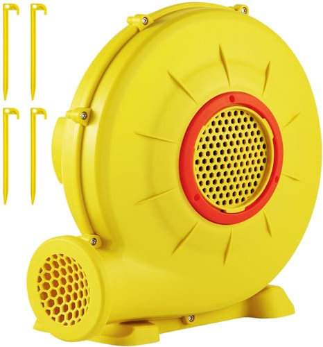 VEVOR Ventilatore ad Aria 450 W 0,6 HP, Ventilatore Portatile per Castello Gonfiabile Uso Domestico, Ventilatore con Pompa ad Aria Commerciale 1750 Pa, per Castello Gonfiabile Scivolo Acquatico