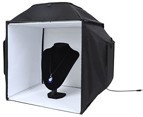 Elprico -Fotostudio-Box, 30 cm, Tragbares Fotografie-Softbox-Zelt, 5500 K, Kleine Studio-Fotobox mit 4-Farbiger PVC-Hintergrundplatte(#3)