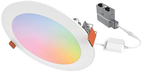 HALO 6” Smart Wi-Fi Slim Canless LED Downlight Powered by WiZ Pro, Dimmable Full Color with Smart Home Integration : HLB6099WZRGBWMWR