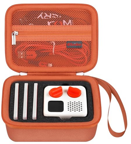 Elonbo Paquete portátil Yoto Mini - Reproductor portátil de Altavoces de Viaje Bluetooth para niños, Tapa de Reproductor de Audio y música para niños, Naranja+Interior Naranja