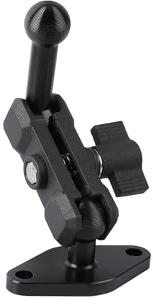 Leenconghui Aluminium GPS-Vehicle-Mounts, Drill Mount Diamond Plate with 17mm Ball, Compatible with Garmin Devices & Phone Holders