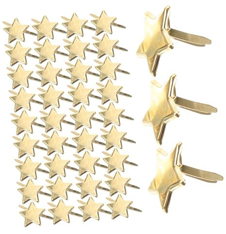 HAPINARY 50stücke Kleine Metall Stern-brads Doppelte Beine Goldfarbene Büroklammern Für Scrapbooking Handwerk DIY Basteln Scrapbooking Zubehör