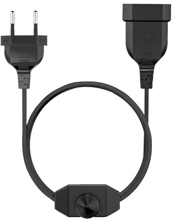 Rallonge européenne 100 cm Lampes LED, fiche Plate européenne, intensité Variable en continu pour Lampes LED, Prise variateur à économie d'énergie