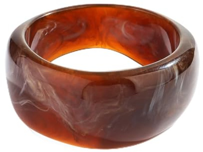 WOWORAMA Acrylic Resin Bracelet for Women Wide Chunky Statement Bracelets Wristband Acetate Mottled Chunky Cuff Bangle Bracelets Irregular Geometric Plastic Bracelet