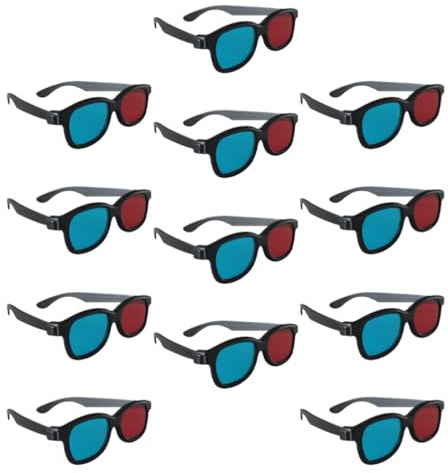 LALAFINA 20 Occhiali 3D In Plastica Per Videogiochi 3D Per Film Anaglifici Proiettori Fotografici Schermi Per Computer Videogiochi E Film Televisivi