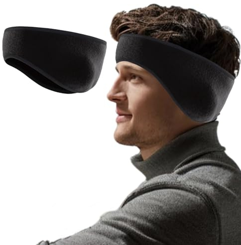 Renil Ear Warmers for Men and Women & Ear Warmers for Cold Weather Headband (Black)