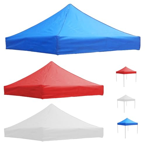 Paviljongstak, UV- och vattenbeständigt tältbaldakin, utomhus festtält paviljong reservtak, baldakin, ersättningsöverdrag, baldakin för trädgård och camping (blå, 3 x 3 m)