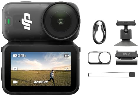 DJI Pack estándar Osmo Nano, Pequeña cámara para vlogging 4K con un Sensor de 1/1.3 Pulgadas, vídeo con Campo de visión Amplio de 143°, para Deportes y vlogging 128 GB (Nano 128GB Standard Combo)