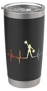 Linea Cuore Cheerleading Vintage Bicchiere termico in acciaio inox doppia parete