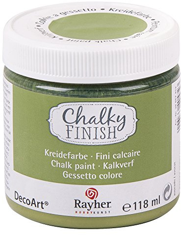 Rayher Hobby Chalky Finish 38867452 Colore in Gesso Chalky Finish, 118 ml, Verde (Avocado)