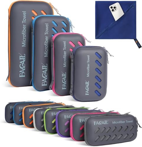 BAGAIL Microfibre Travel Towel, Royal Blue, 28 x 56 inch, Super Absorbent, Compact and Lightweight, Skin Friendly, Fast Drying, Endless Size Options