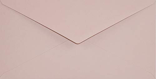 Netuno 25 Briefumschläge Alt-Rosa DIN Lang 110 x 220 mm 120g Keaykolour Old Rose farbige Briefkuverts ökologisch hochwertig Briefhüllen lang recycled für Hochzeit Geburtstag Weihnachten Ostern