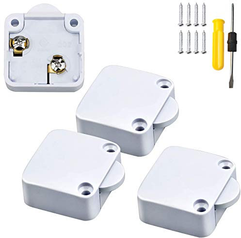 WZYTEU 4 Pcs Commutateur D'armoire, Automatique Interrupteur Porte Placard pour Placards Lumière de Porte Ouverte Est Allumée la Lumière de Fermeture de Porte Est Éteinte