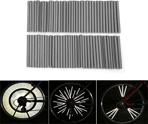 72 Pcs Bicycle Wheel Spoke Reflector High Visibility Spoke Reflectors for Bike Bicycle Spoke Skins Wraps Bike Wheel Decoration Reflectors