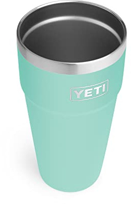 YETI Rambler 26 oz Stackable Cup, Vacuum Insulated, Stainless Steel with No Lid, Seafoam