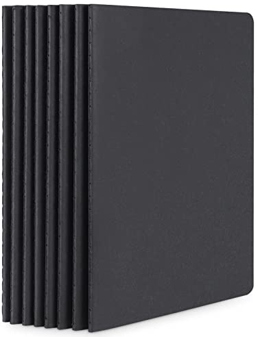 Yarotm Quaderno A5 Pagine Bianche - 8 Pezzi Taccuino Quaderni Fogli Bianche - Block Notes - 100gsm 60 Pagine Carta Sketchbook per Schizzi - Quadernino Piccolo per Appunti - Quaderno Kraft Sfoderato