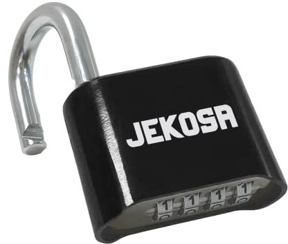 Jekosa® JKB/50 Candado de Combinación para Exterior Resistente al Agua. Candado con Combinación de 4 Dígitos Sin Llave. Candados de Seguridad para Cobertizos, Puertas, Armarios, Altillos yTrasteros