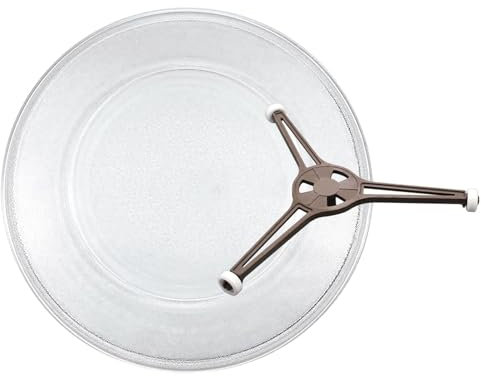 Microonda Apoyo - 245mm Giratoria De Microondas Placa De Vidrio De Bandeja Juego, Plato Giratorio Para Microondas Con Soporte Giratorio / Triple Brazo Soporte De Bandeja, Repuesto ( Color : B , Size :