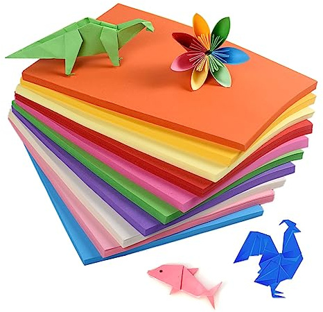 100Sheets A4 Colored Paper, 70g Handmade Origami Paper,10Assorted Colors for DIY Arts Crafts (millimeters, 297 x 210)