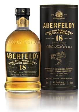 ABERFELDY 18 Jahre Single Malt Scotch Whisky, 700 ml / 70cl, 46% vol. – Sangiovese Red Wine Cask Finish – Limited Edition