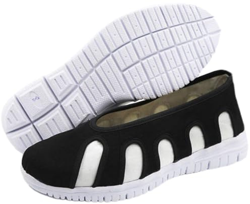 Wudang Kung Fu Dojo en Toile pour Adulte, Enfants, Chaussures, Arts Martiaux, Taekwondo, karaté, Gym, Tai chi, léger, Semelle antidérapante en Caoutchouc, Baskets de Sport légères et Respirantes