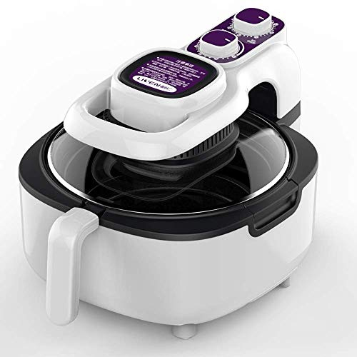 Friggitrice ad aria calda - Friggitrice profonda, grigliatura, cottura al forno, arrostimento, riscaldamento alogeno, 1100 W, 5 l, elemento a infrarossi, programmi manuali/automatici, facile da