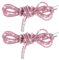 Lot de 4 lacets de chaussures roses avec strass et paillettes - Cordon de serrage de rechange pour pantalons de survêtement et baskets, rose