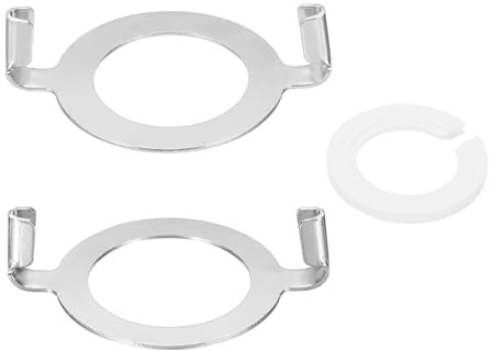 YOKIVE E27 E26 Base Per arpionare Lampada, 1 Set 1.7/1.4 (42mm/36mm) Base Porta arpionare Lampada Adattatore Per arpionare Con Anello Collare UNO Antiscivolo Per Base Filettata, Nichel