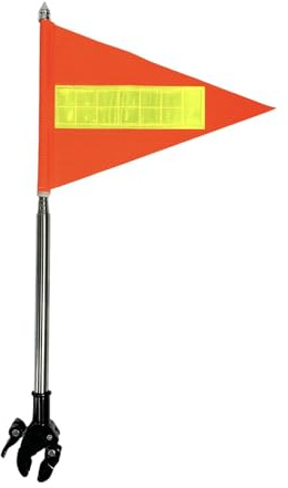 Ronyme Bandera de Bicicleta con Banda Reflectante, fácil instalación, Color Naranja, para carritos de Golf, Alta Visibilidad para niños y entusiastas de Las