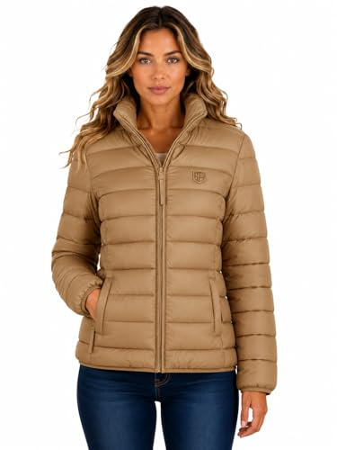 Geographical Norway Atikotal Lady Basic chaqueta mujer acolchada ligera bolsillos laterales parche pecho bandera manga estilo casual urbano invierno