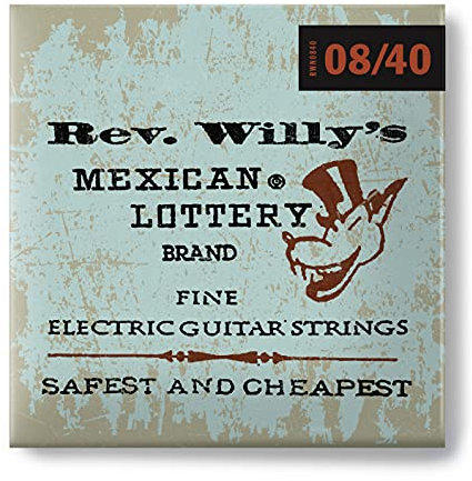 JIM DUNLOP - RWN0840 - E-Gitarren-Saiten - Signature Rev. Willy's Lottery Fine 8-10-12-20W-30-40