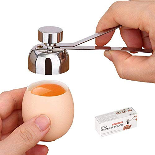 Egg Cutter, Egg Topper, Guscio d' Uovo Cracker Opener con Manico in Acciaio Inox Taglierina Egg Topper,per Uovo Sodo Crudo/Morbido